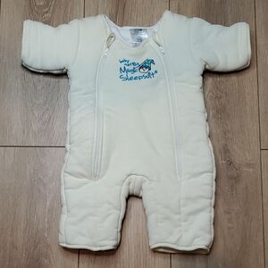 Baby Merlin's Magic Sleepsuit Cotton - Cream - 6-9 Months